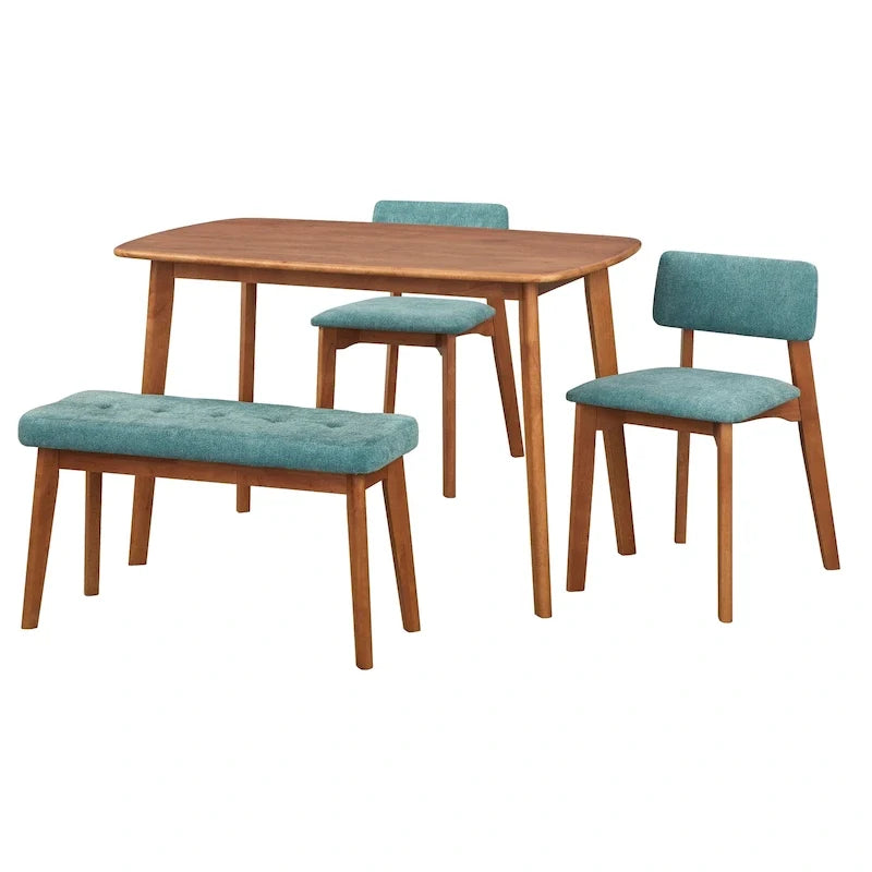 Simple Living Nettie-eetset van massief hout, 4-delig