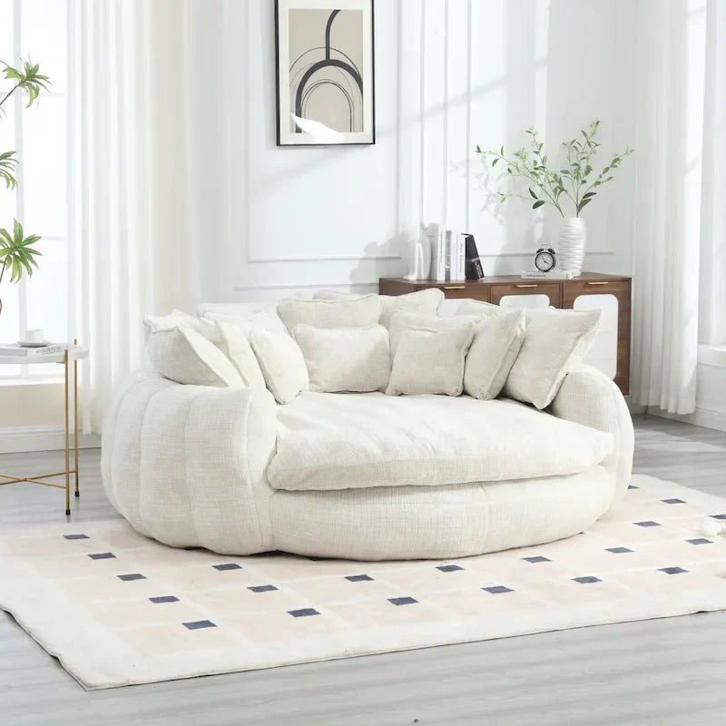 Cómodo sofá cama doble Loaf, sofá cama extragrande con reposabrazos