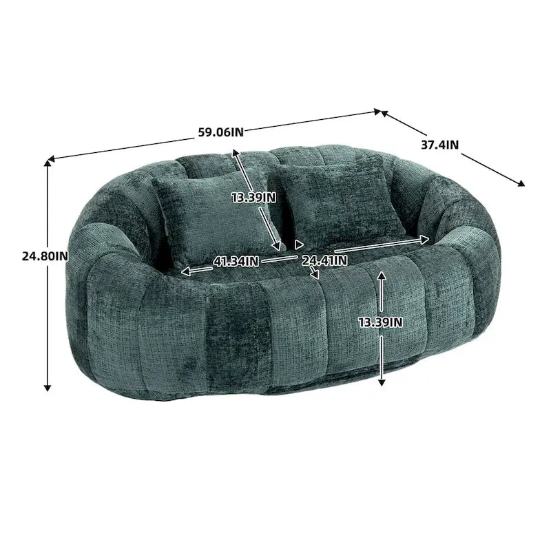 Sitzsack aus Chenille, Relaxsofa