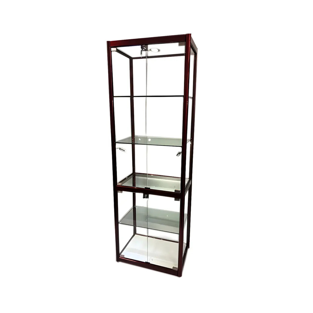 Contemporary Rectangular Black Glass Curio Cabinet
