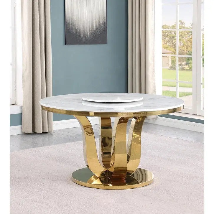 Best Quality Furniture D325-SC324-7 5 darabos kerek étkezőgarnitúra