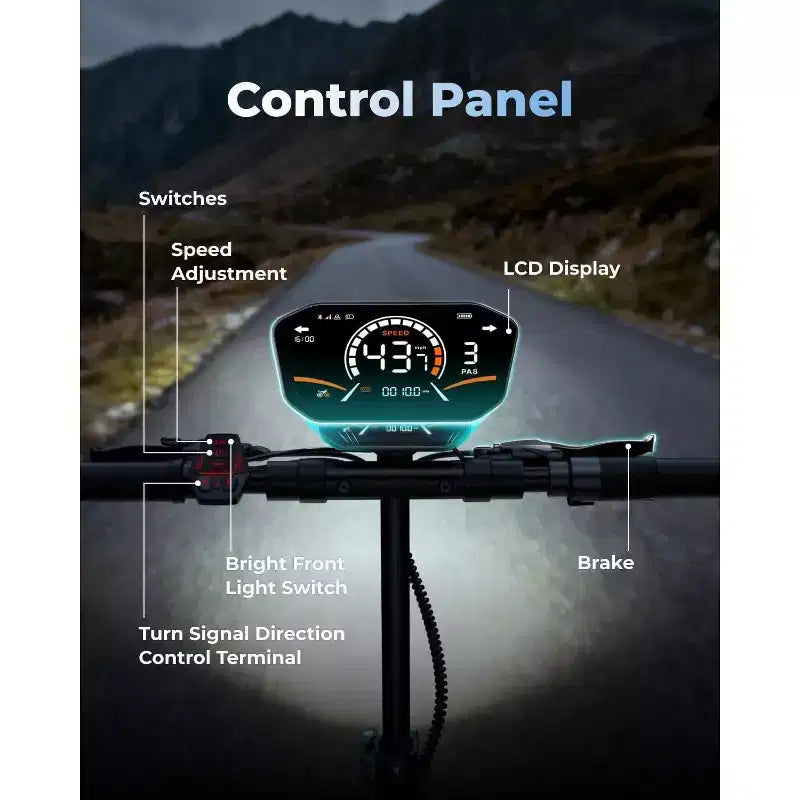 ECOLEAP L7 elektromos roller felnőtteknek, 1500 W csúcsteljesítményű motorral, 28 mérföld/órás sebességgel, 50 mérföldes hatótávolsággal, kettős felfüggesztéssel, első és hátsó tárcsafékkel, UL-tanúsítvánnyal