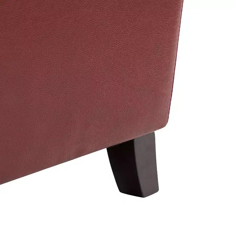 Set aus 2 modernen Elisabete-Sesseln mit hoher Rückenlehne aus echtem Leder und Vintage-Nagelkopfbesatz für Wohnzimmer und Schlafzimmer| ART OF LIVING DESIGNS