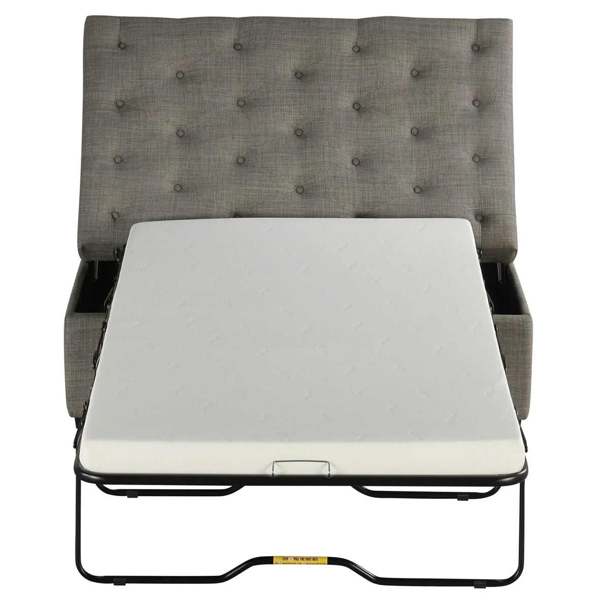 Divano letto pieghevole, pouf da 49,6 pollici con divano letto pieghevole, pouf trasformabile in letto con materasso in memory foam e design trapuntato