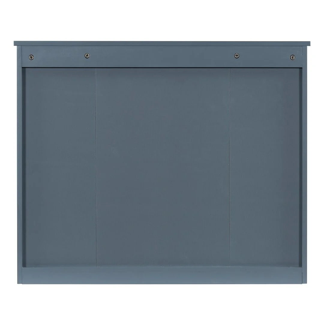 36'' Modern Bathroom Vanity with Top Sink and Mirror Cabinet,2 Doors and 2 Drawers