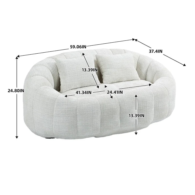 Sitzsack aus Chenille, Relaxsofa