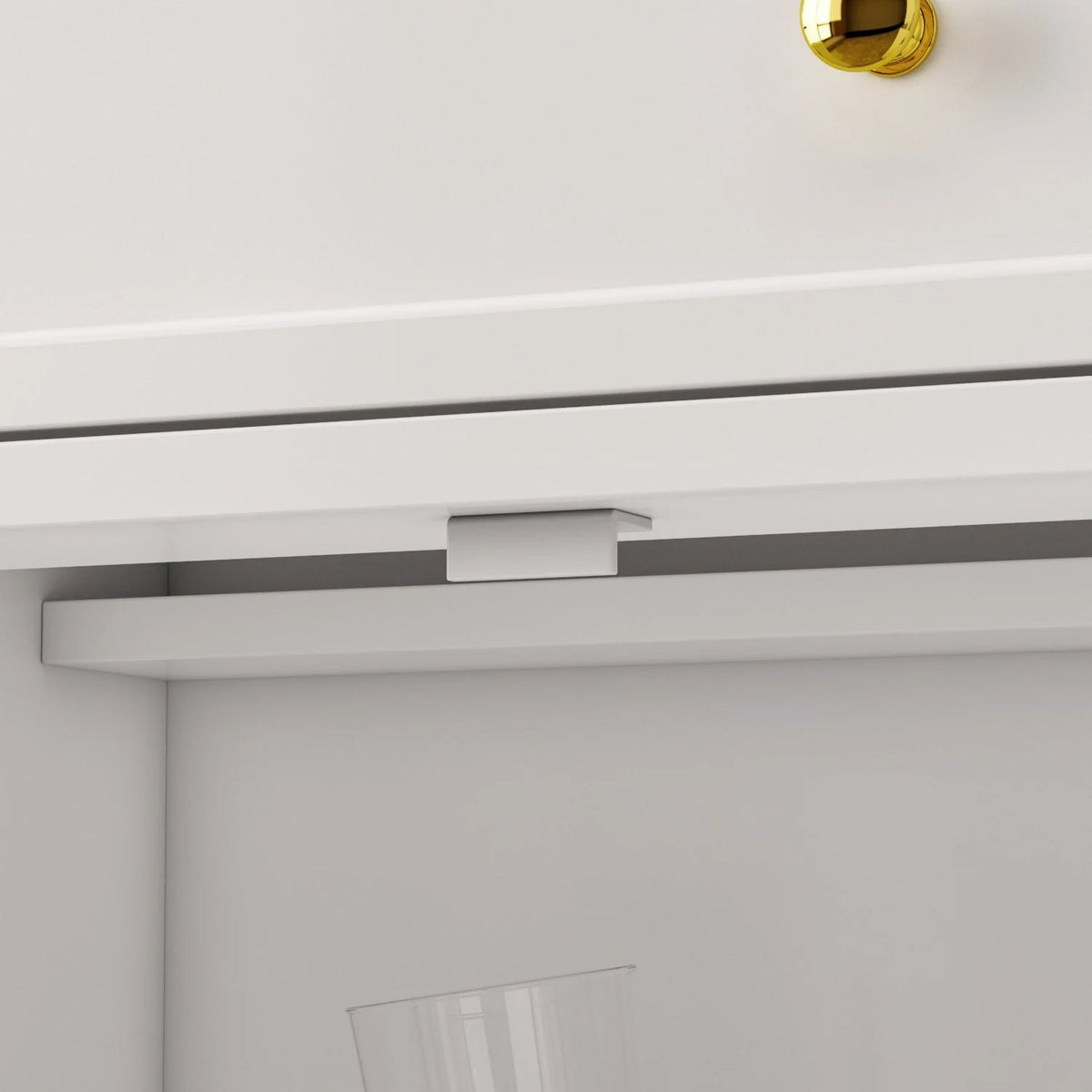 Credenza buffet bianca da 59.1'' in stile moderno di metà secolo, contemporanea e laccata
