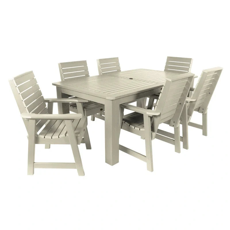 HIGHWOOD PROFESSIONAL 7-delige tuinset voor buiten dineren, 42x72