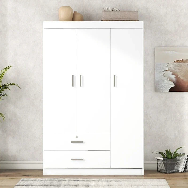 3-Door Wardrobe with 2 Drawers