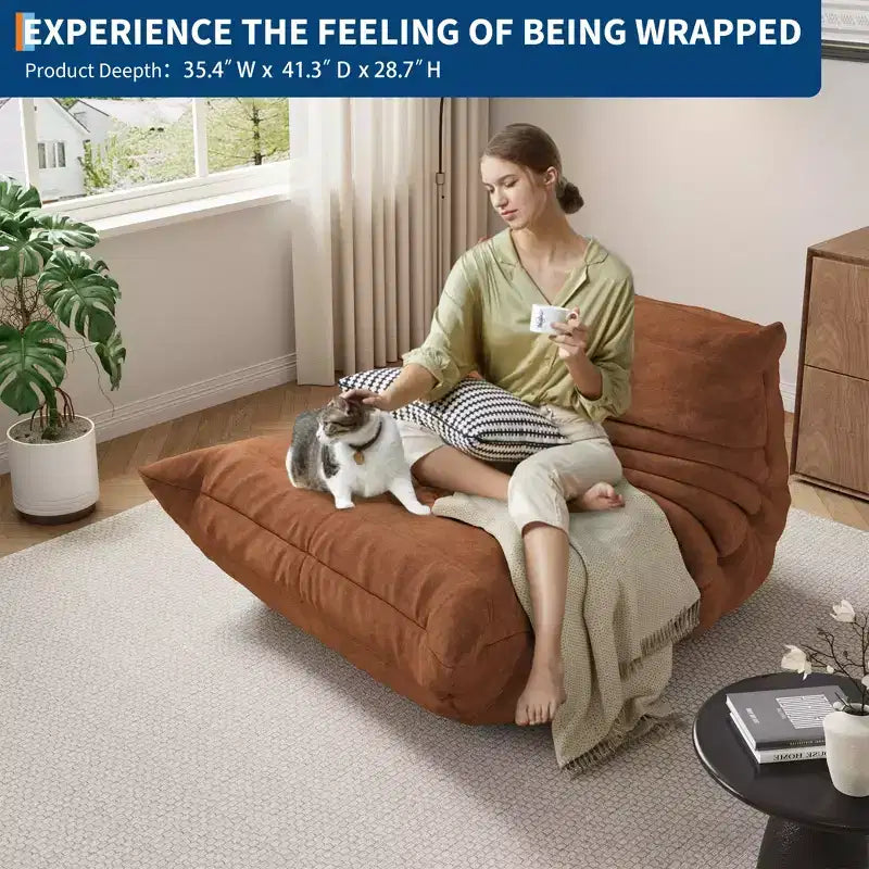 Modular Sectional Sofa, Togo Sofa with Deep Seat