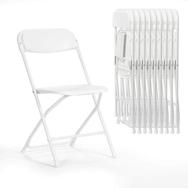 Confezione da 10 sedie pieghevoli in plastica con portata di 350 lb per eventi, ufficio, matrimoni, feste, picnic, cucina e sala da pranzo