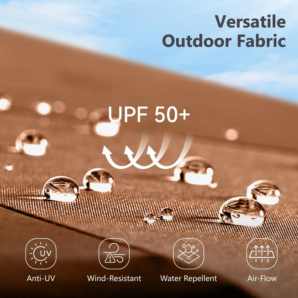 MAISON ARTS dubbele parasol voor terras, 15 ft, extra groot, tweepersoons, inclusief voet