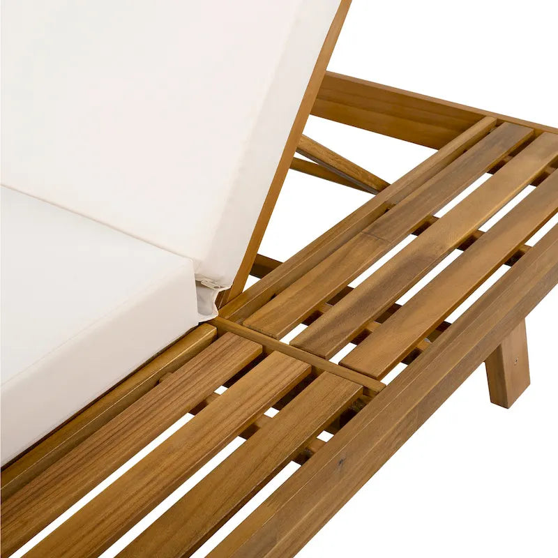 Christopher Knight Home- Michael Outdoor Acacia Chaise Lounge Set of 2