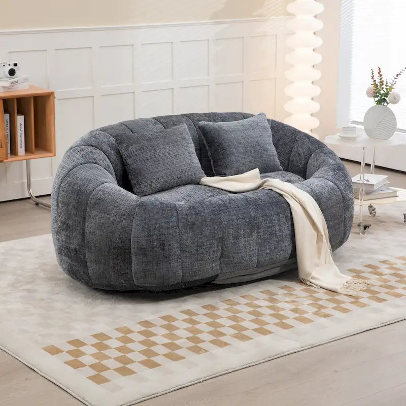 GDFStudio - Laurel chenille 2-zits luie bank met schuim met hoge dichtheid en extra veel comfort