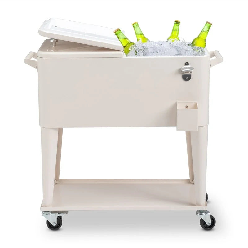80 QT koelbox van ijzer met poedercoating en plank