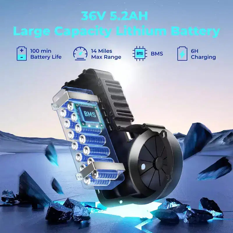 ECOLEAP K1 elektromos terepmotor gyerekeknek, 36 V, 16 MPH végsebesség, 14 mérföldes hatótáv, 700 W csúcsteljesítményű motor, 3 sebességfokozat, 12 terepgumi, UL, 3–10 éves korig
