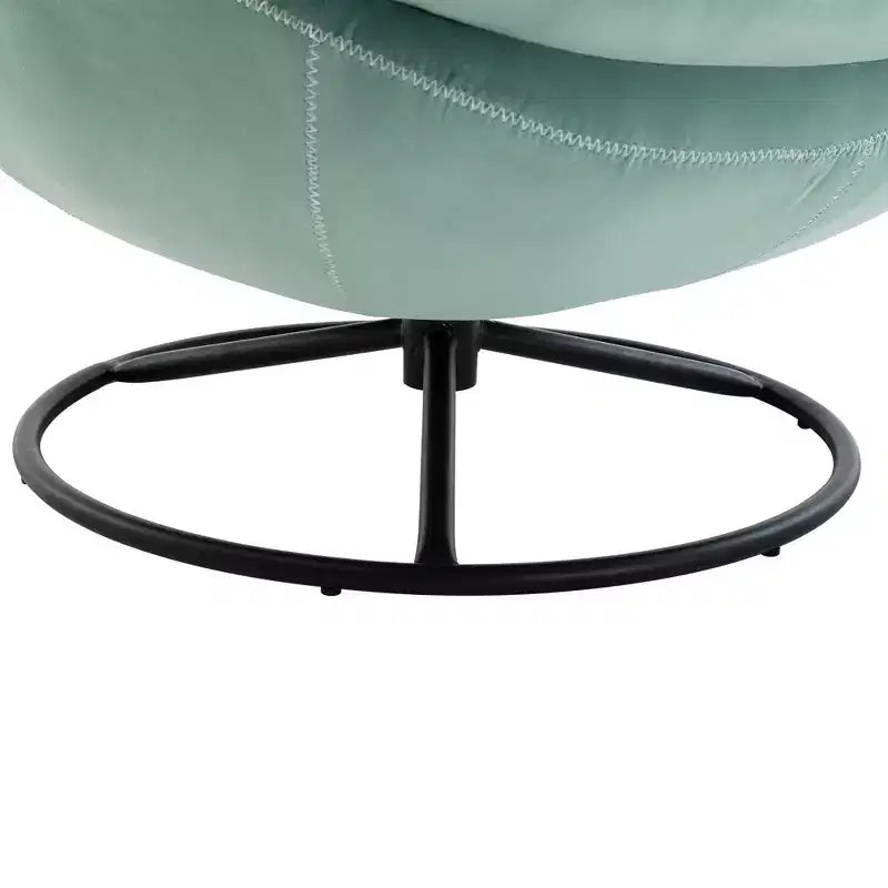 Okak Samt-Sessel mit Hocker, moderner armloser Wohnzimmersessel im Mid-Century-Stil, weicher und bequemer Sessel zum Fernsehen und Spielen
