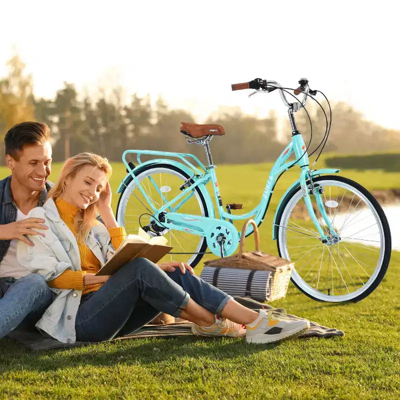 Zeus & Ruta 24-Inch Ladies' Bicycle with 7-Speed and Steel Frame