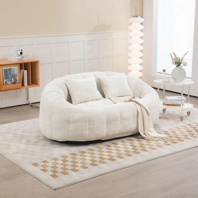 GDFStudio - Laurel chenille 2-zits luie bank met schuim met hoge dichtheid en extra veel comfort