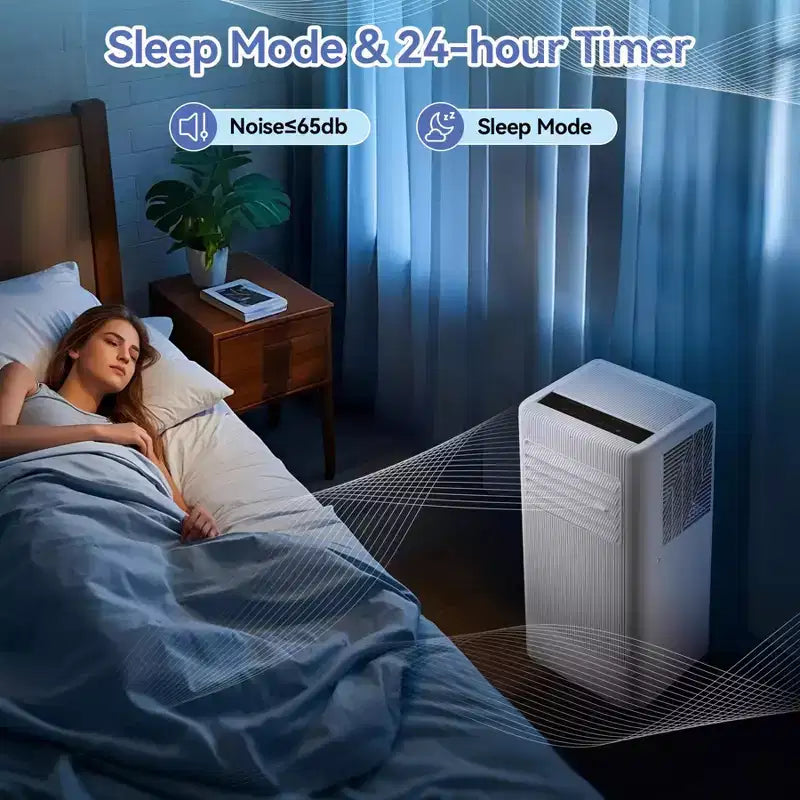 Mobile Klimaanlage, Flarhetoric 10.000 BTU Kühlen/Ventilieren/Entfeuchten 3-in-1-Mobilklimagerät für Räume bis 52 m², geräuscharme Geräte