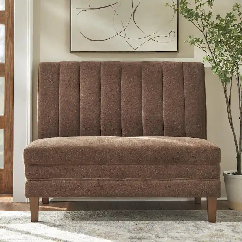 Lifestorey Kerrington 3-delige gestoffeerde banquette-set met geribbelde rugleuning