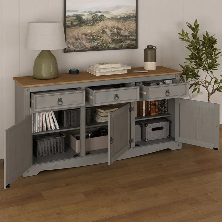 65 Wood Buffet Sideboard Farmhouse - Corona Collection