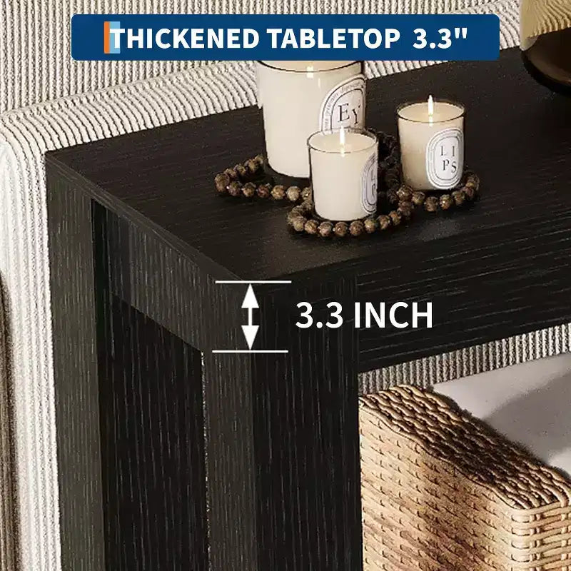 63 Entryway Console Table with 2 Drawers, Narrow Wooden Sofa Table for Living Room, Hallway, or Foyer, Accent Storage Table