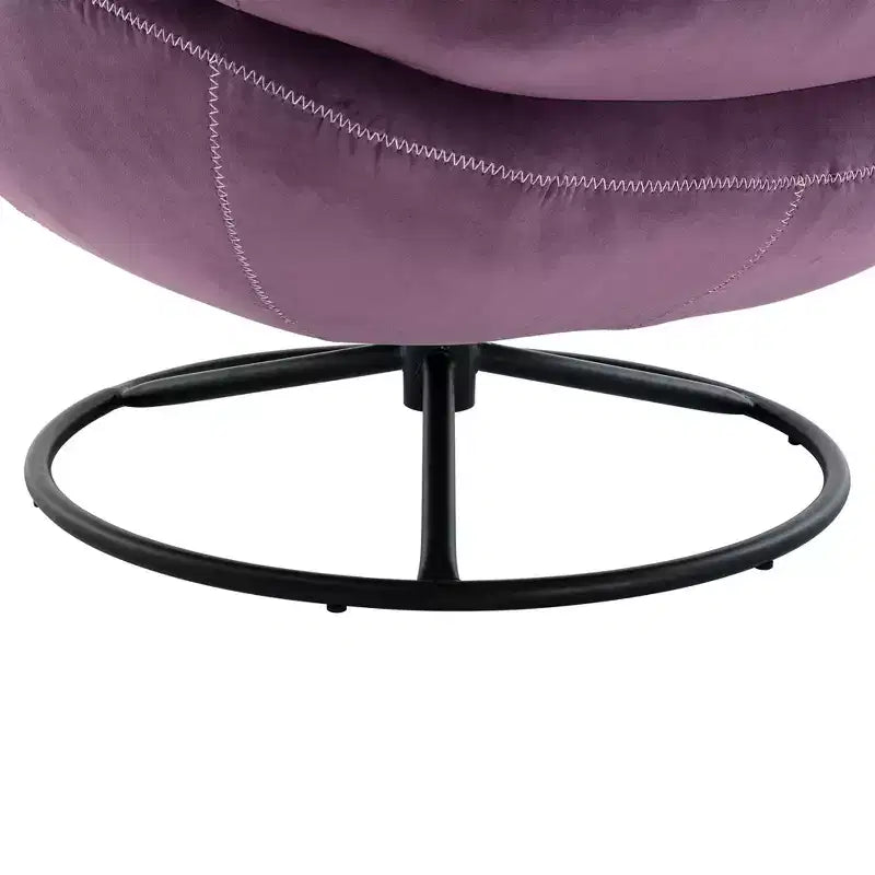 Okak Samt-Sessel mit Hocker, moderner armloser Wohnzimmersessel im Mid-Century-Stil, weicher und bequemer Sessel zum Fernsehen und Spielen