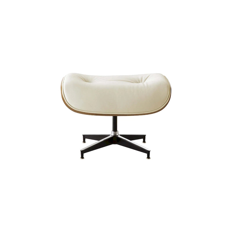 Fauteuil inclinable de salon moderne en cuir, style milieu du siècle