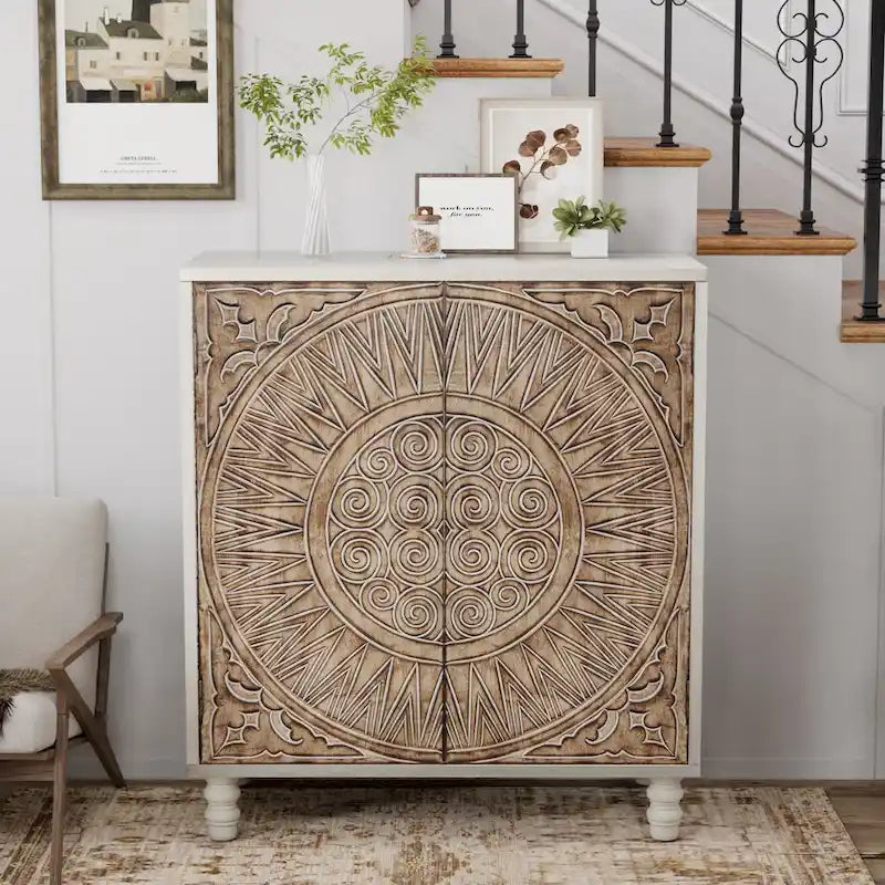 COSIEST Vintage Sideboard Storage Cabinet and Buffet