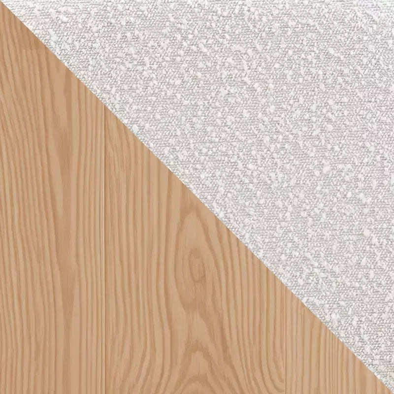 Boucle Dining Armless Barstools Set of 4,with Wood Grain Metal Legs for Kitchen, Living Room, Restaurant, Cafe - Morden Fort