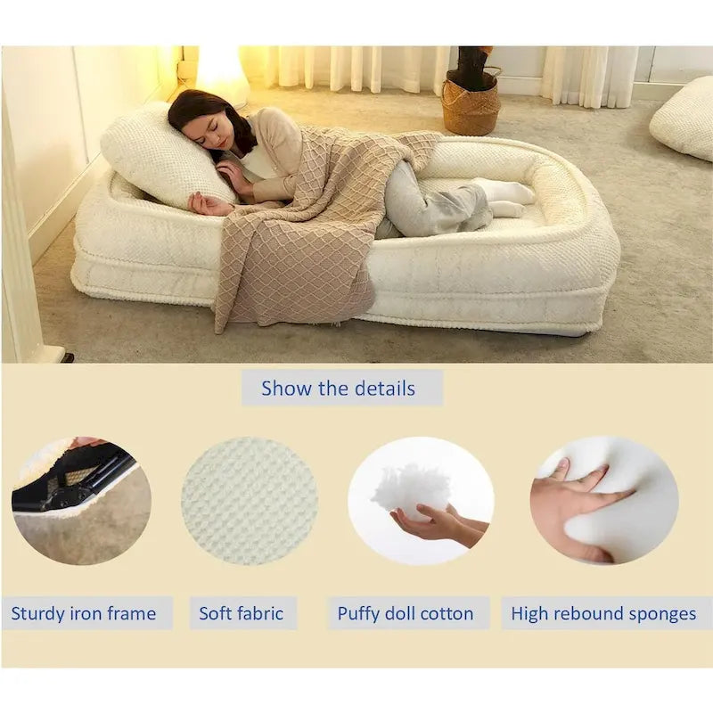 Canapé inclinable, 5 positions réglables, pour s’asseoir, dormir, plier, idéal pour la chambre ou le salon