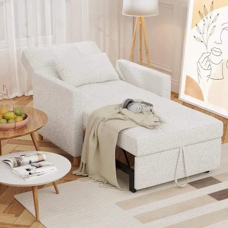 Sillón sofá cama 3 en 1 AECOJOY con almohada y respaldo convertible