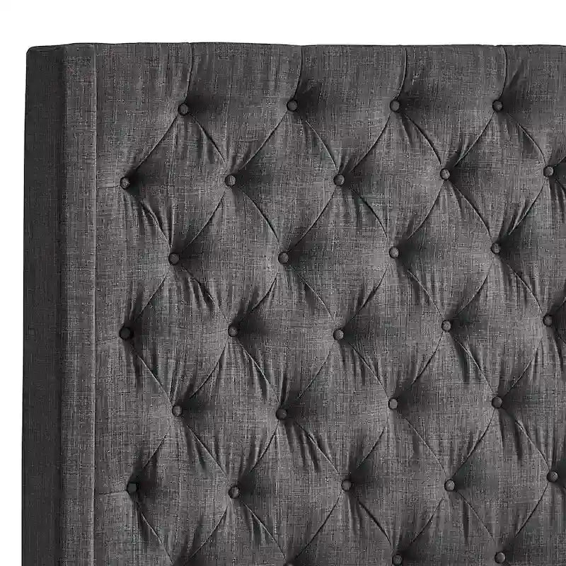 Tête de lit capitonnée à boutons, à ailes, Naples uniquement, par iNSPIRE Q Artisan