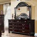 Vame-perinteinen 2-osainen lipasto- ja peilisetti, 9 laatikkoa, Furniture of America