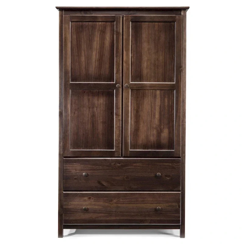 Kledingkast van massief hout met 2 deuren - 41x72x22