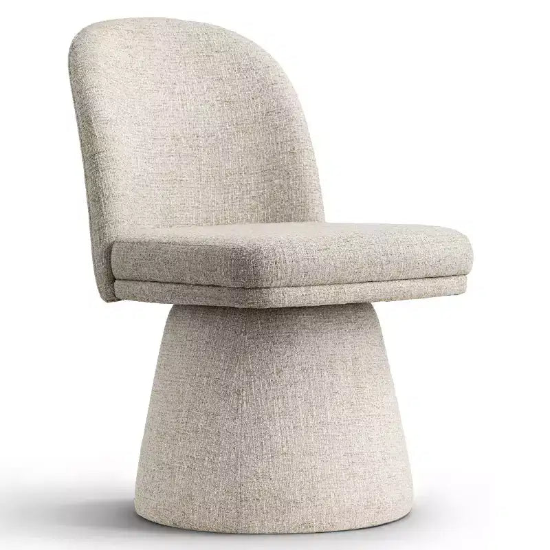 Set van 6 moderne 360° draaibare eetkamerstoelen zonder armleuningen, met voetstukachtige basis, elegante accentstoelen voor keuken, eetkamer of kantoor -Panipeachy