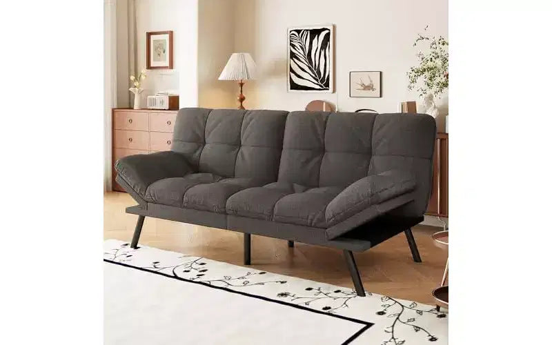 Verstellbares Futon-Schlafsofa mit abnehmbaren Armlehnen