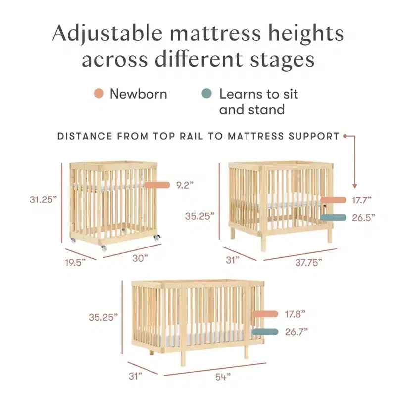 Lettino trasformabile 8-in-1 Babyletto Pogo con kit di conversione per tutte le fasi