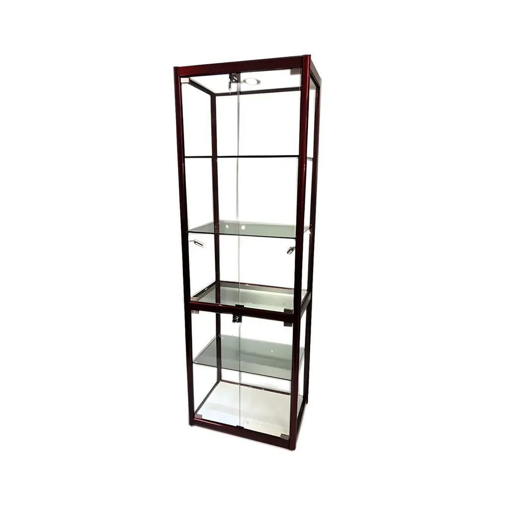 Contemporary Rectangular Black Glass Curio Cabinet