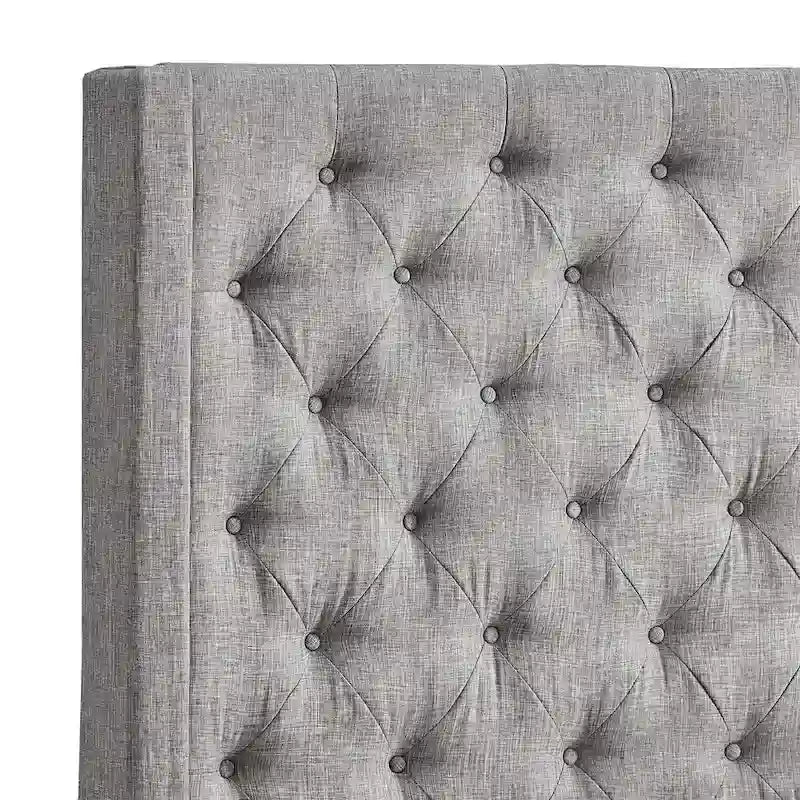 Tête de lit capitonnée à boutons, à ailes, Naples uniquement, par iNSPIRE Q Artisan
