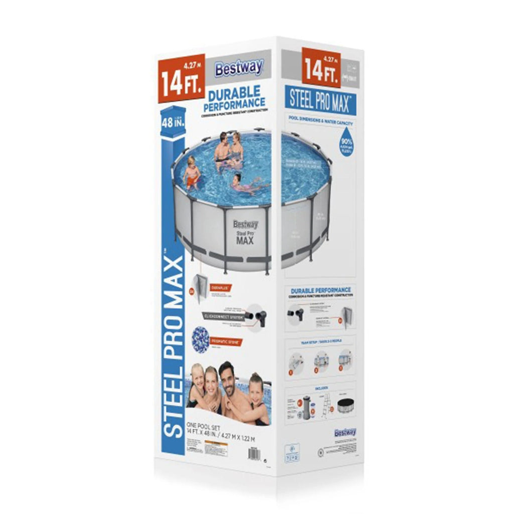 Bestway Steel Pro MAX rond bovengronds zwembad met pomp en afdekzeil