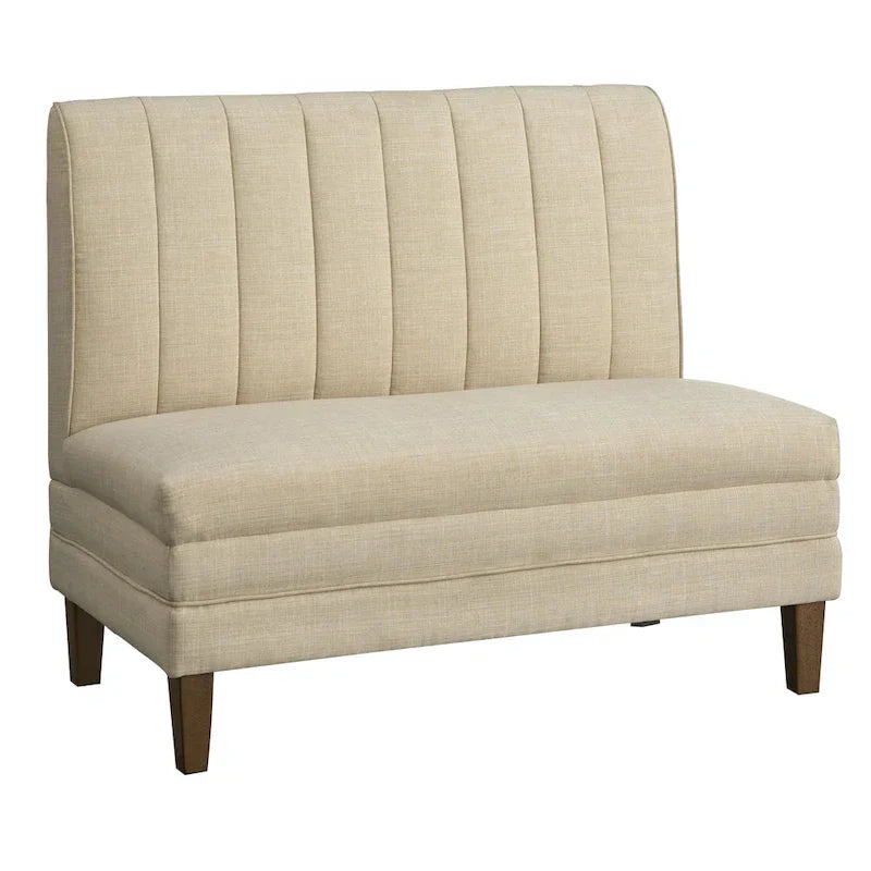 Lifestorey Kerrington 3-delige gestoffeerde banquette-set met geribbelde rugleuning