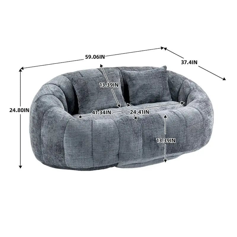 Sitzsack aus Chenille, Relaxsofa