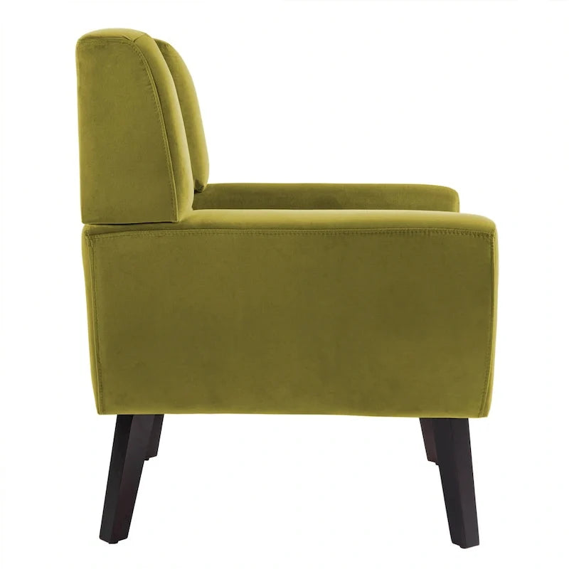 Set van 2 fluwelen accentstoelen voor de woonkamer, gestoffeerde fauteuils