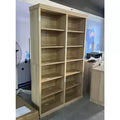 Libreria completamente aperta a doppia fila, imballata in 1 scatola, realizzata con pannelli PB + MDF