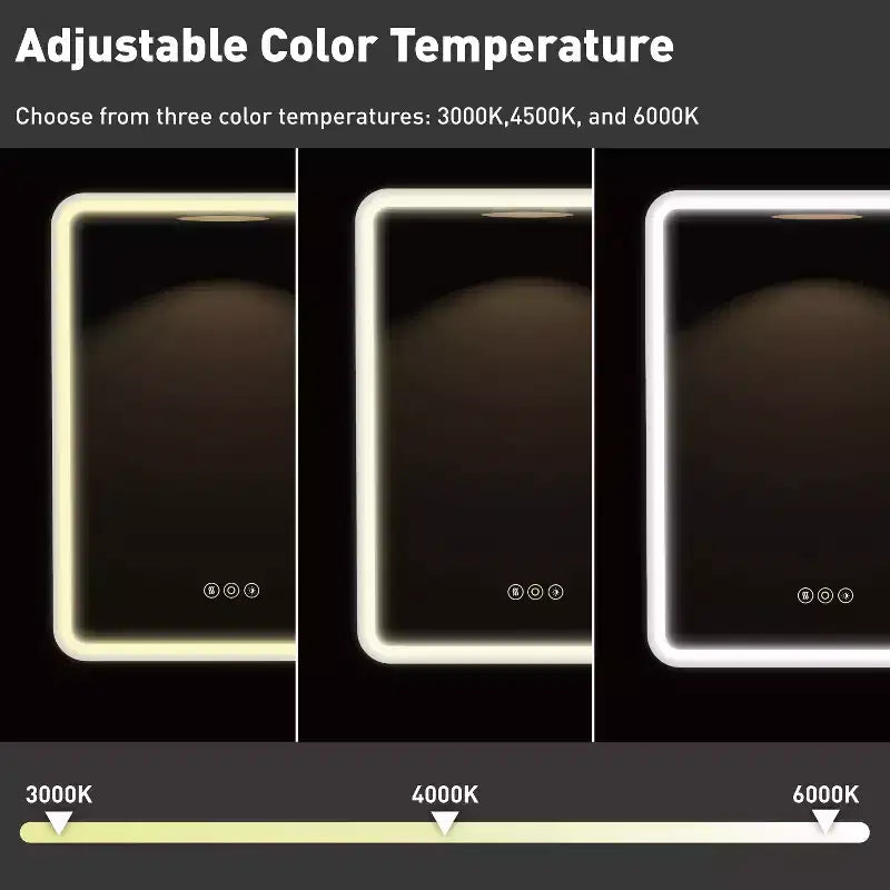 Schwarz/Weiß/Gold LED-Medizinschrank, eine Tür, Anschlag links oder rechts, zum Einbau oder zur Wandmontage
