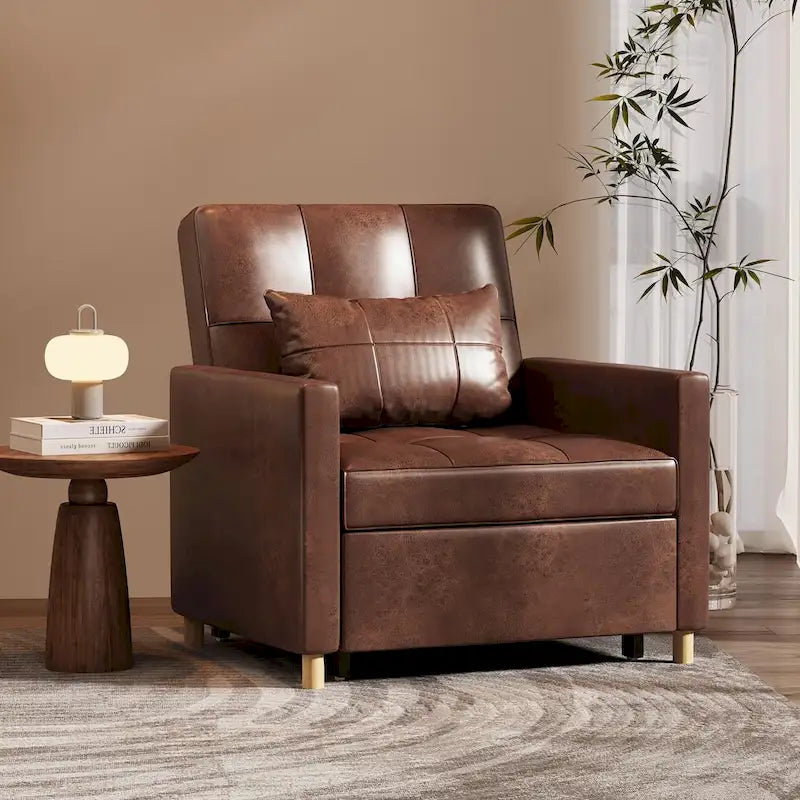 Sillón sofá cama 3 en 1 AECOJOY con almohada y respaldo convertible