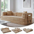 Sofá cama convertible 5 en 1 de 80,7, de pana, soporta 1200 lb, sin ensamblaje