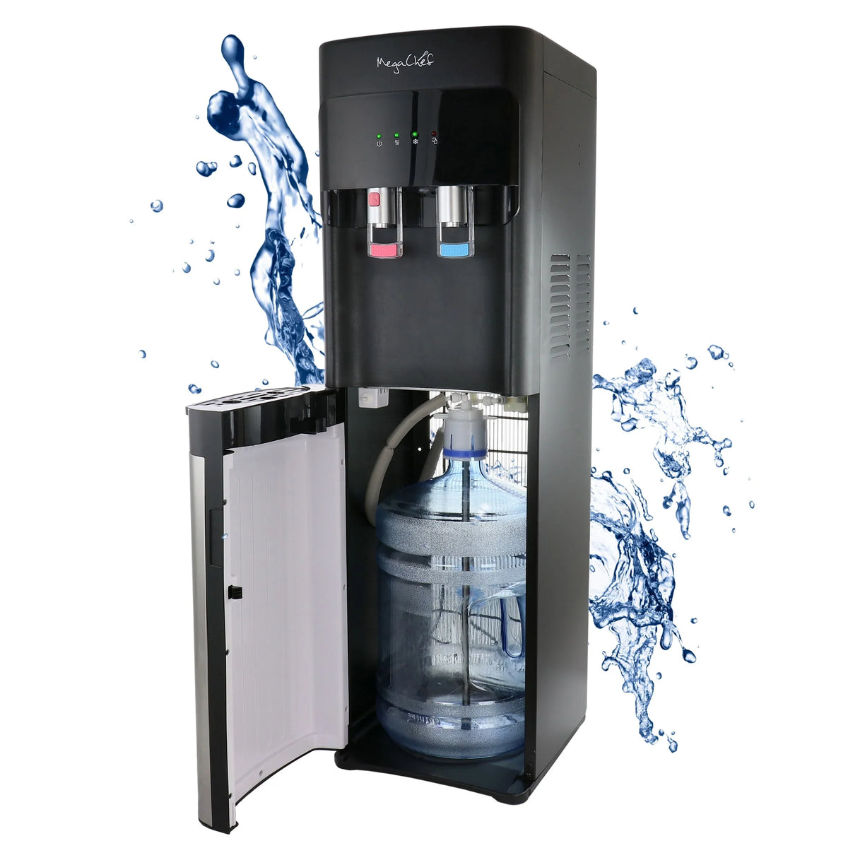 Distributeur d’eau chaude et froide à chargement par le bas MegaChef - 12x13.6x41